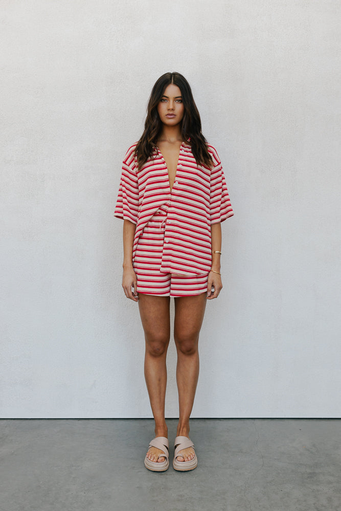 Madeline Set Red Stripe