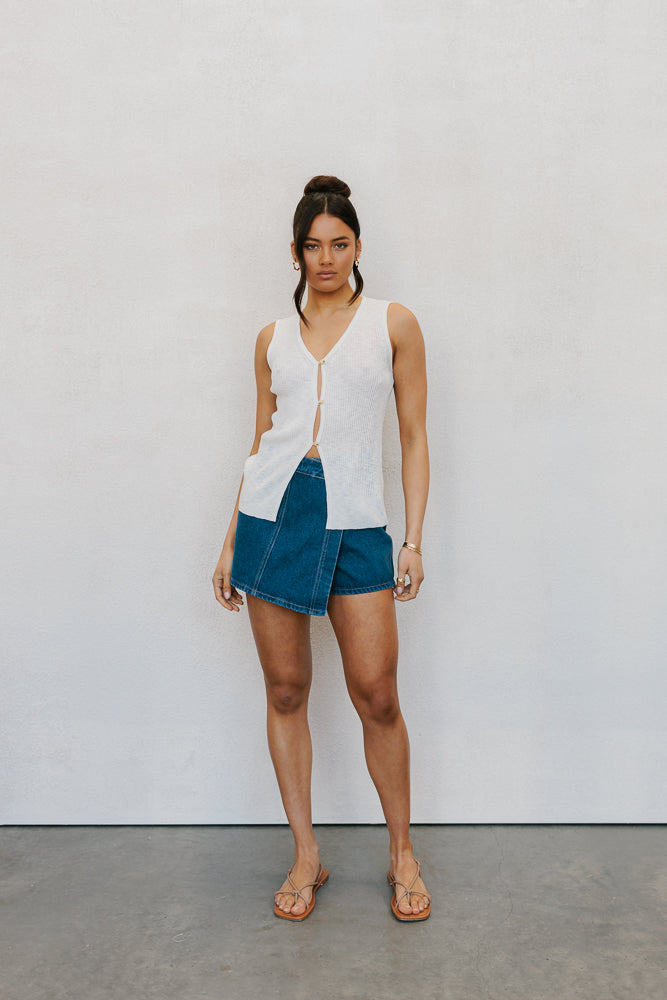 Wilkinson Knit Vest - White