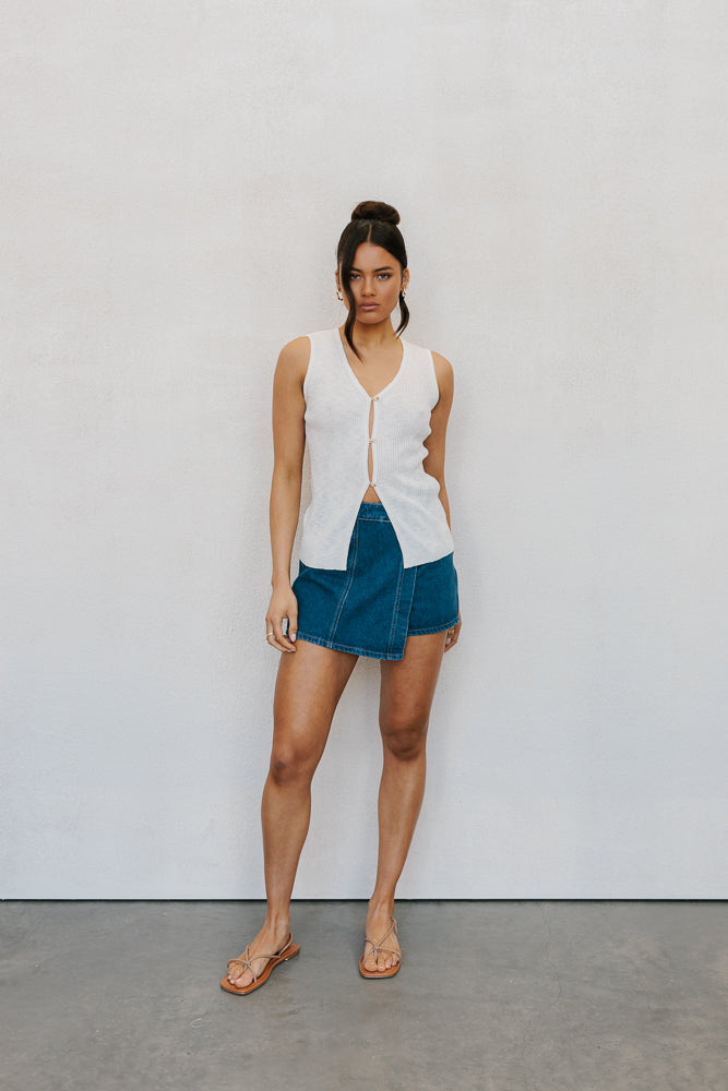 Wilkinson Knit Vest - White