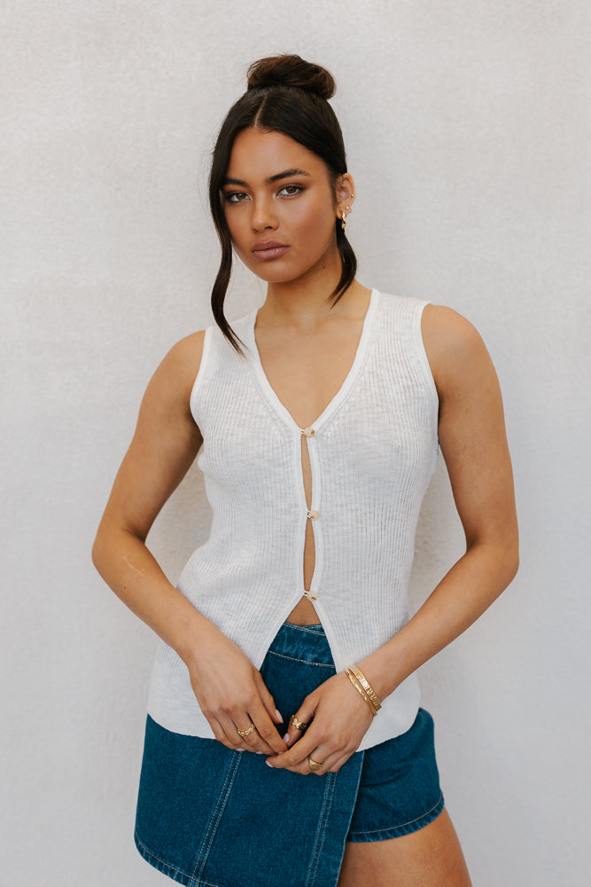 Wilkinson Knit Vest - White