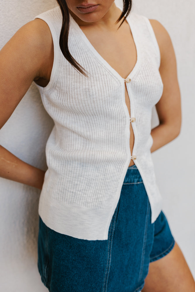 Wilkinson Knit Vest - White