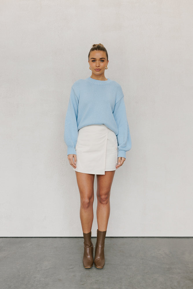Matteo Knit Jumper - Ice Blue