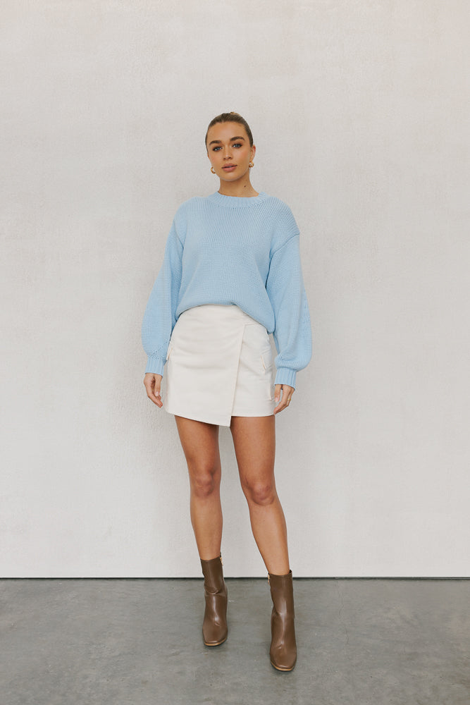 Matteo Knit Jumper - Ice Blue