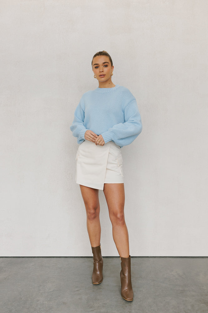 Matteo Knit Jumper - Ice Blue