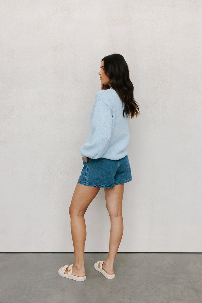 Matteo Knit Jumper - Ice Blue