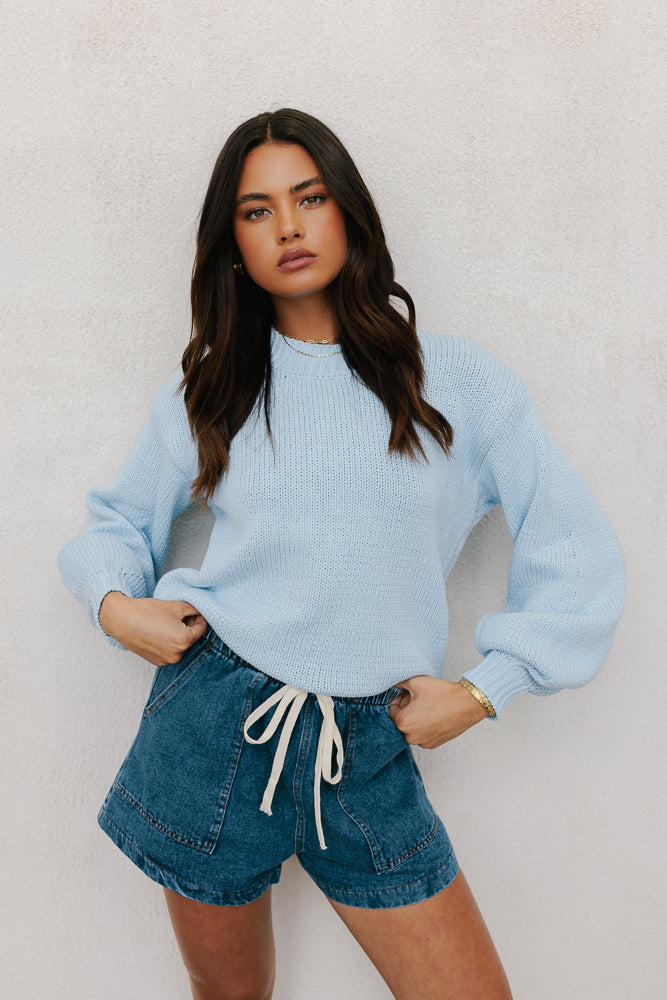 Matteo Knit Jumper - Ice Blue