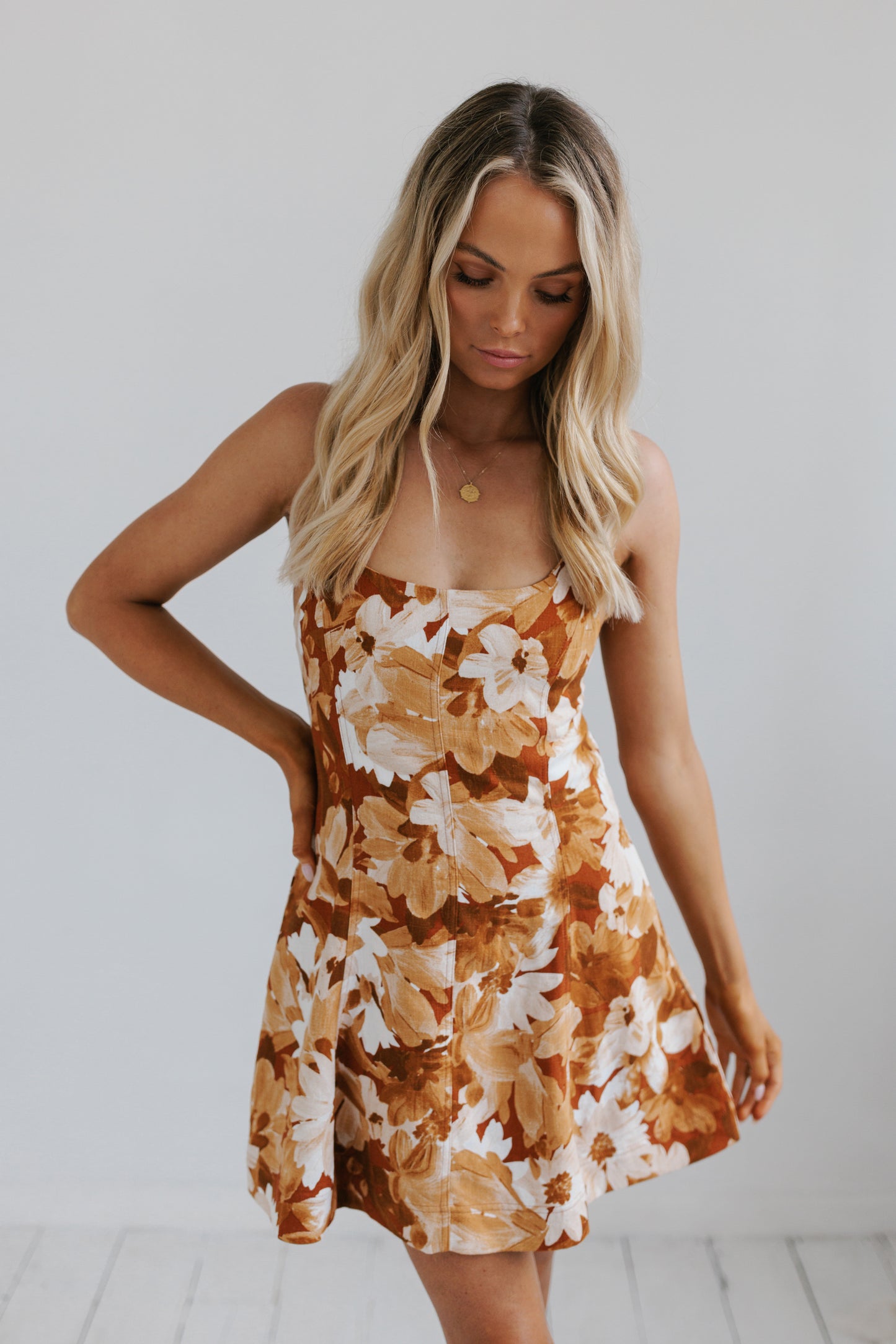 Juniper Dress - Brown Floral