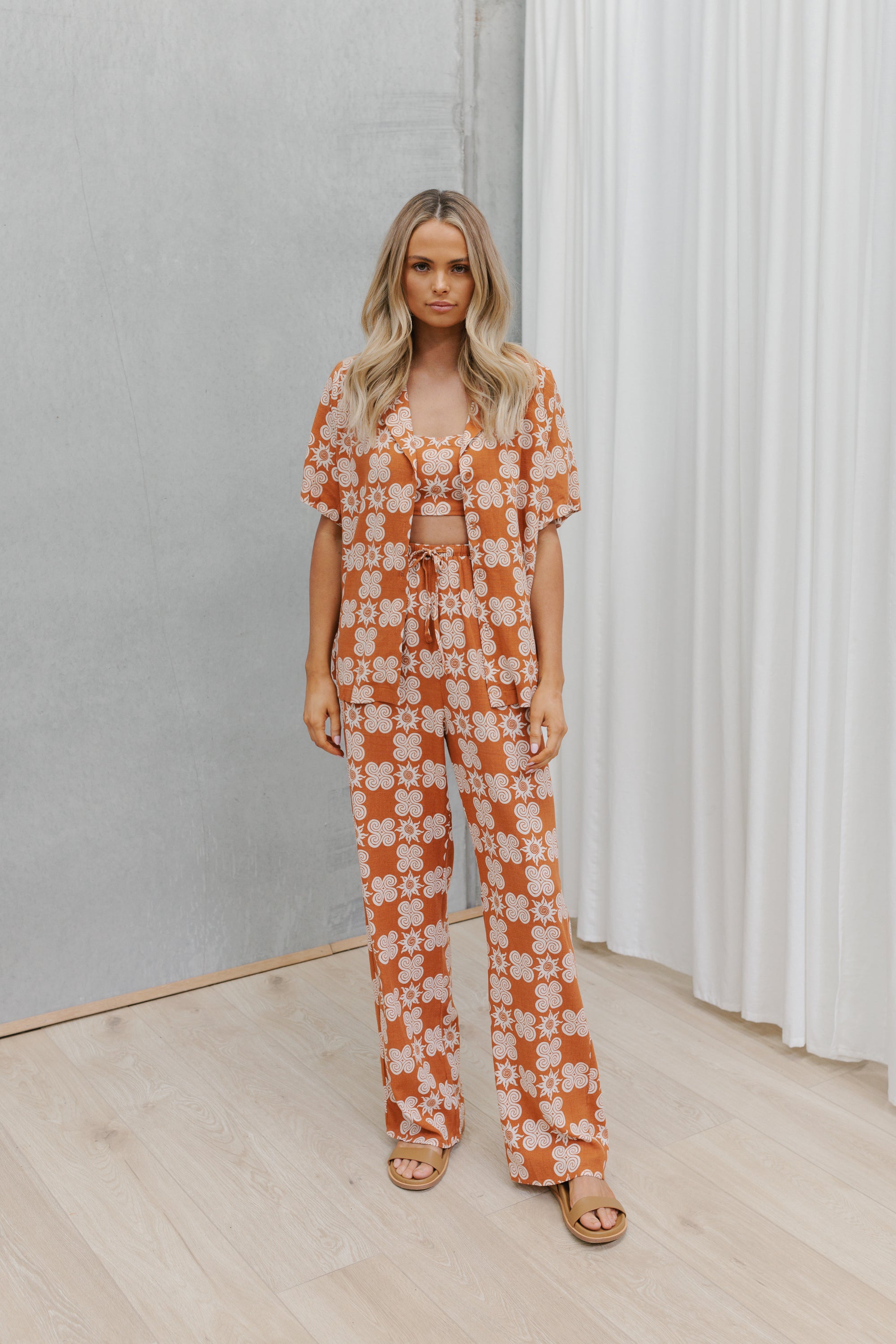 Bronte Bralette Rust Print