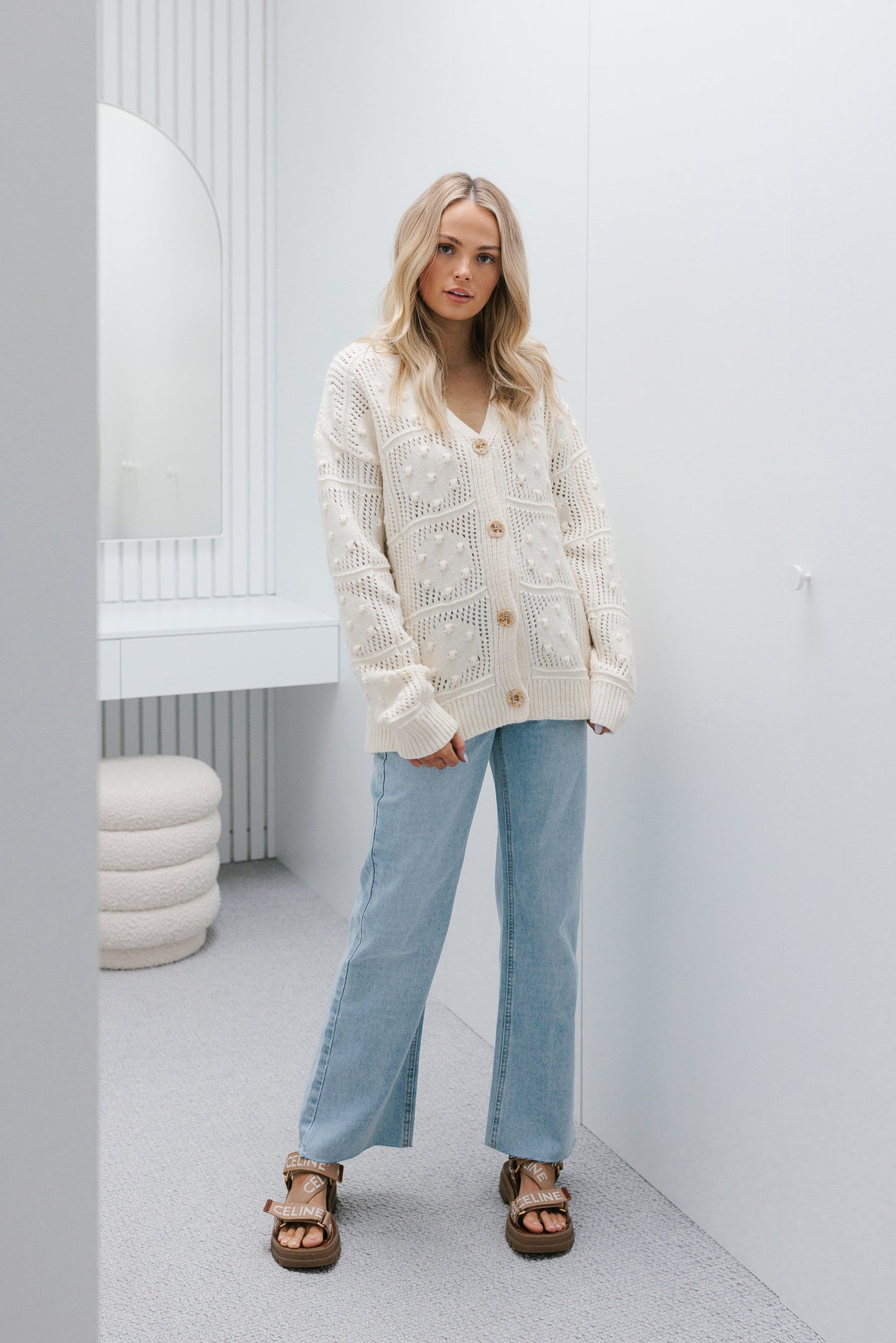 Riya Knit Cardigan - Cream