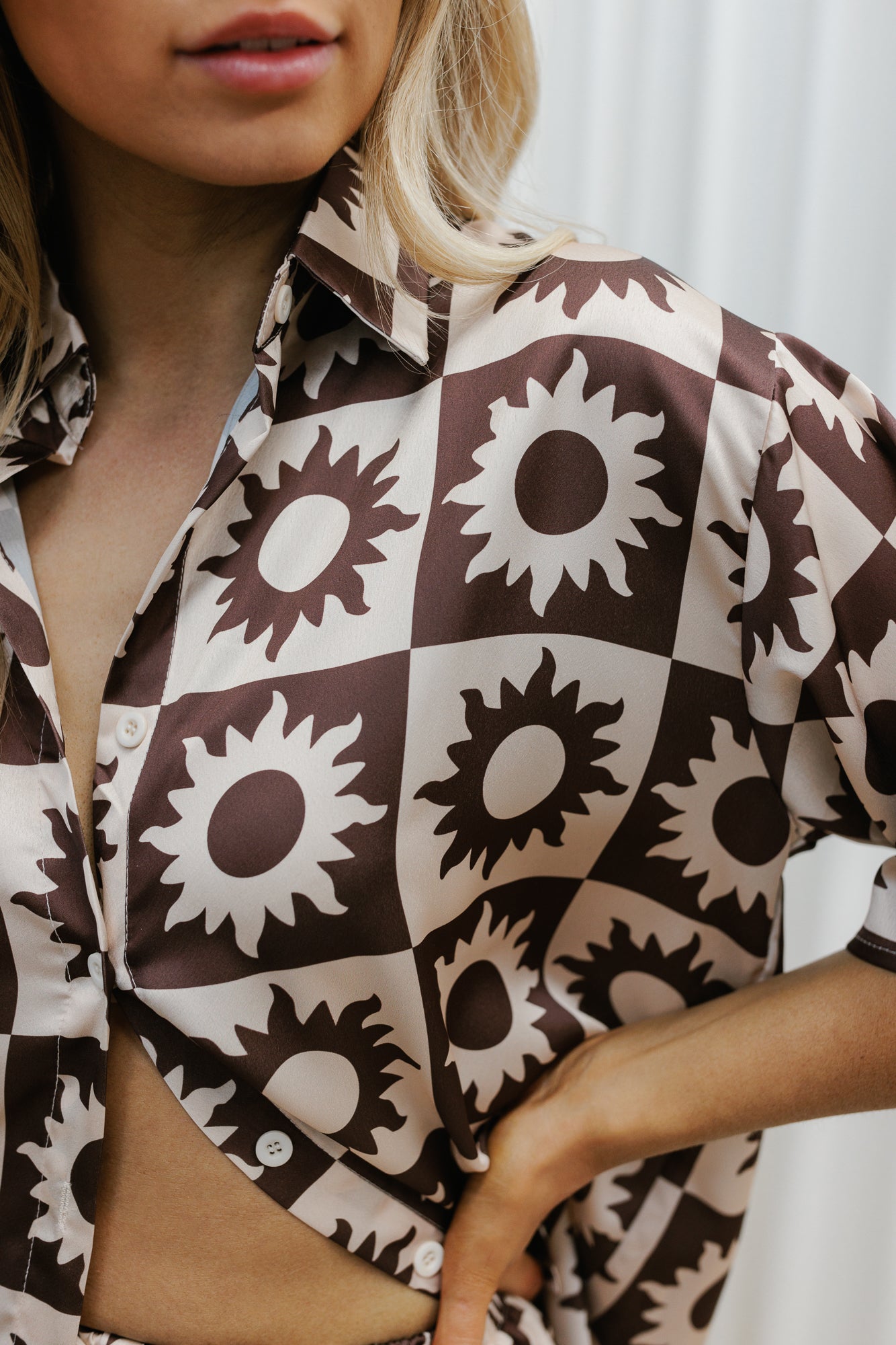 Santos Set - Brown/Beige Sun Print