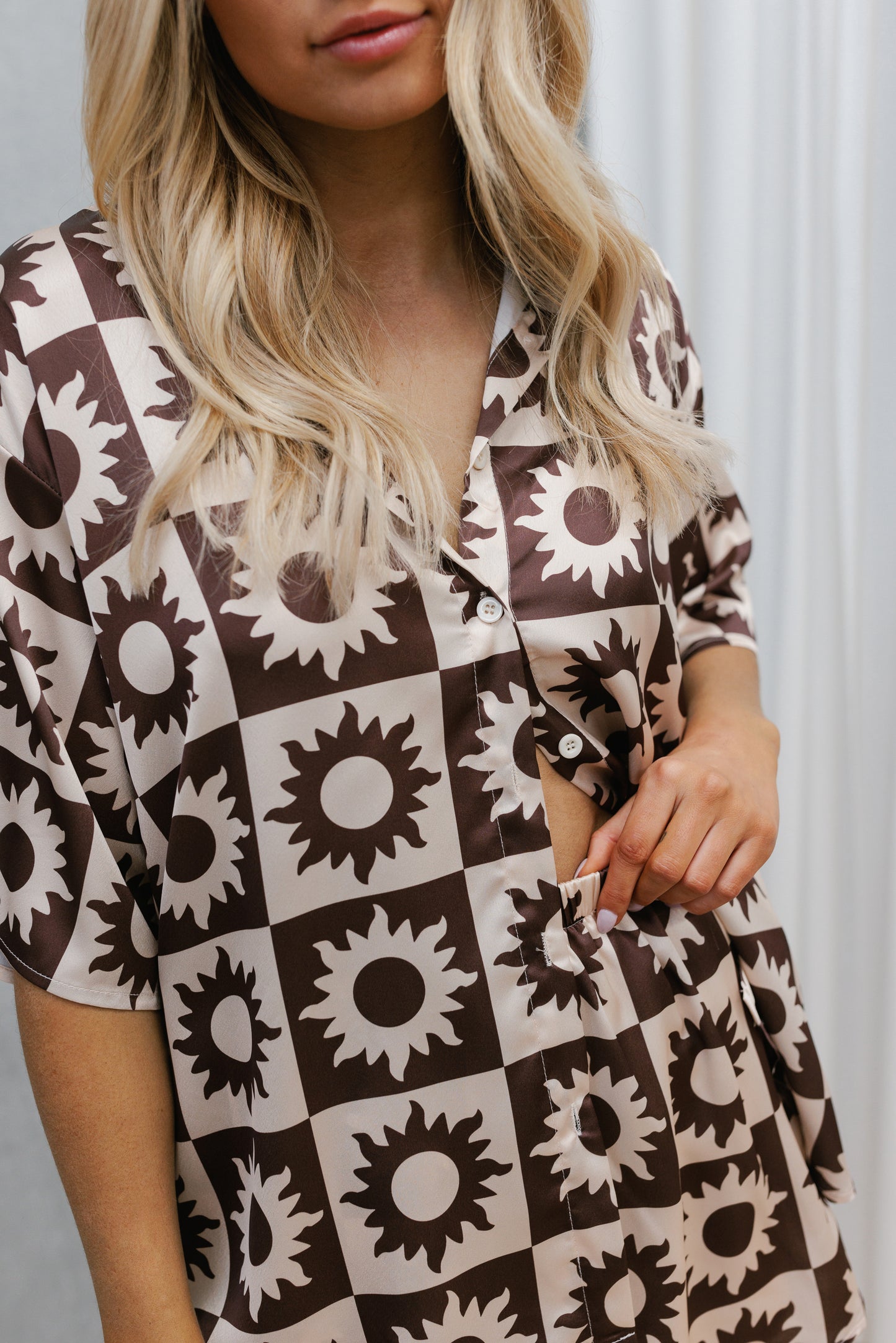 Santos Set - Brown/Beige Sun Print
