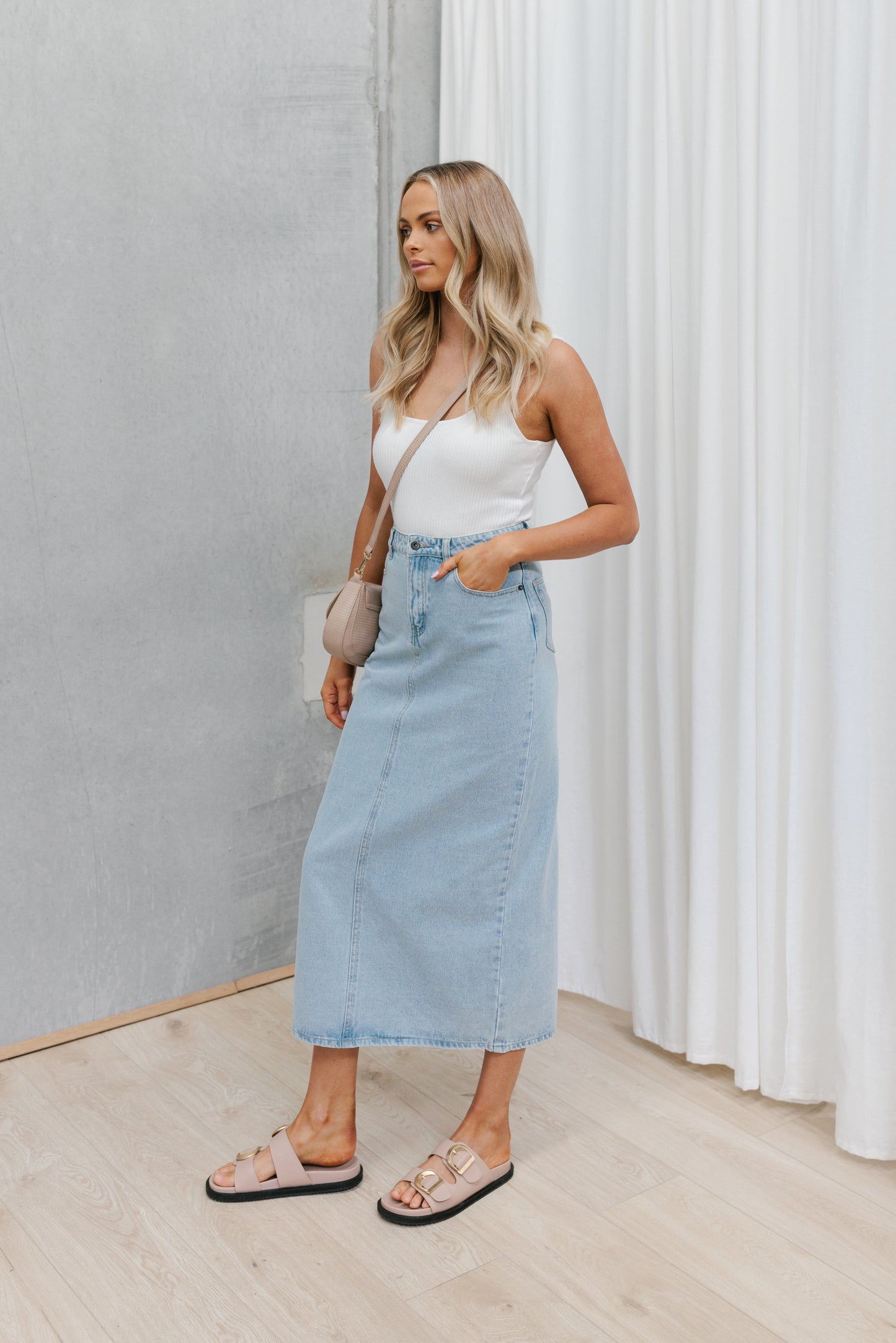 Vaelin Skirt - Light Blue Denim