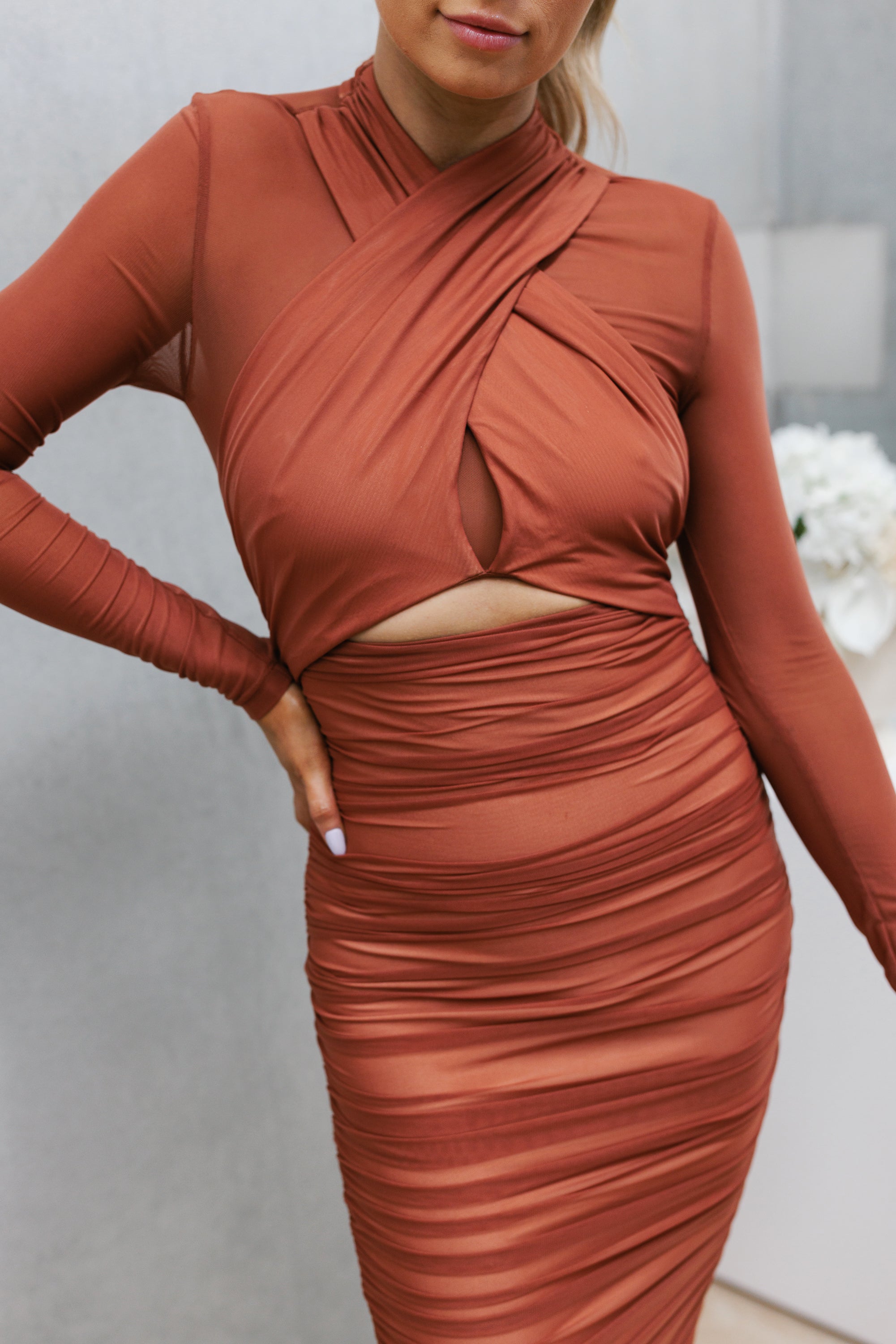 Vega Dress Rust