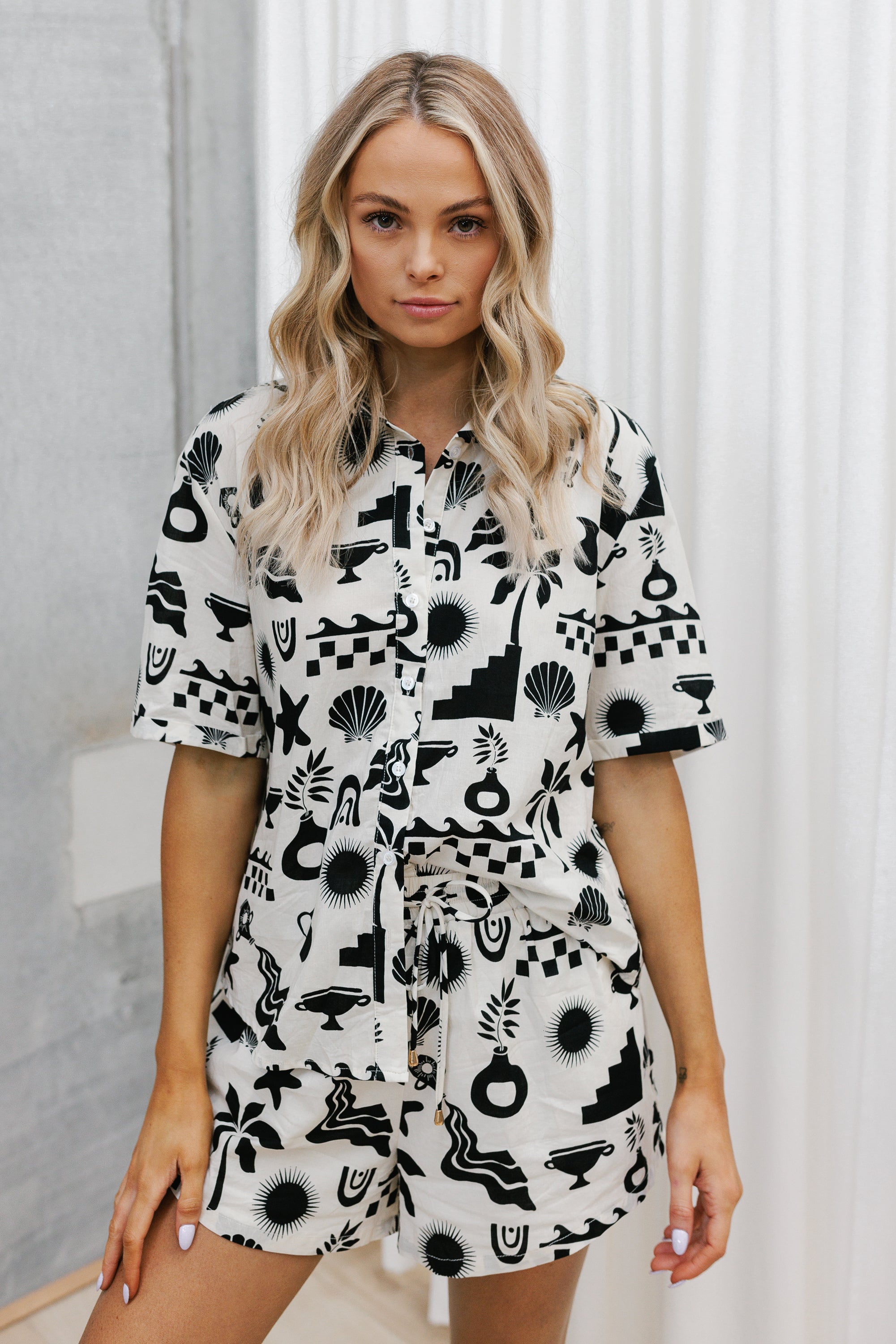 Xylo Set Cream/Black Print Mirror Mirror Boutique