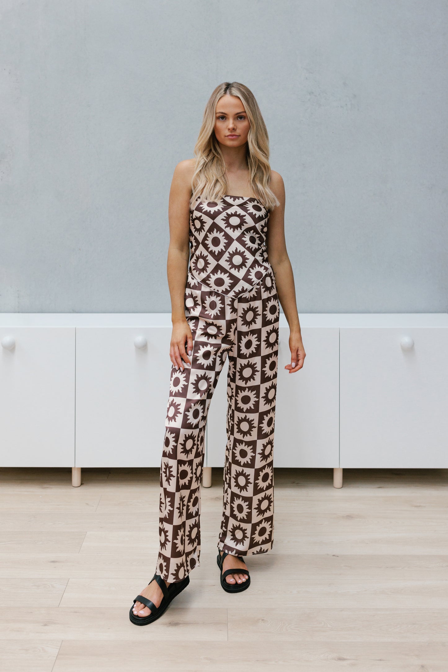 Yarah Set - Brown/Beige Print