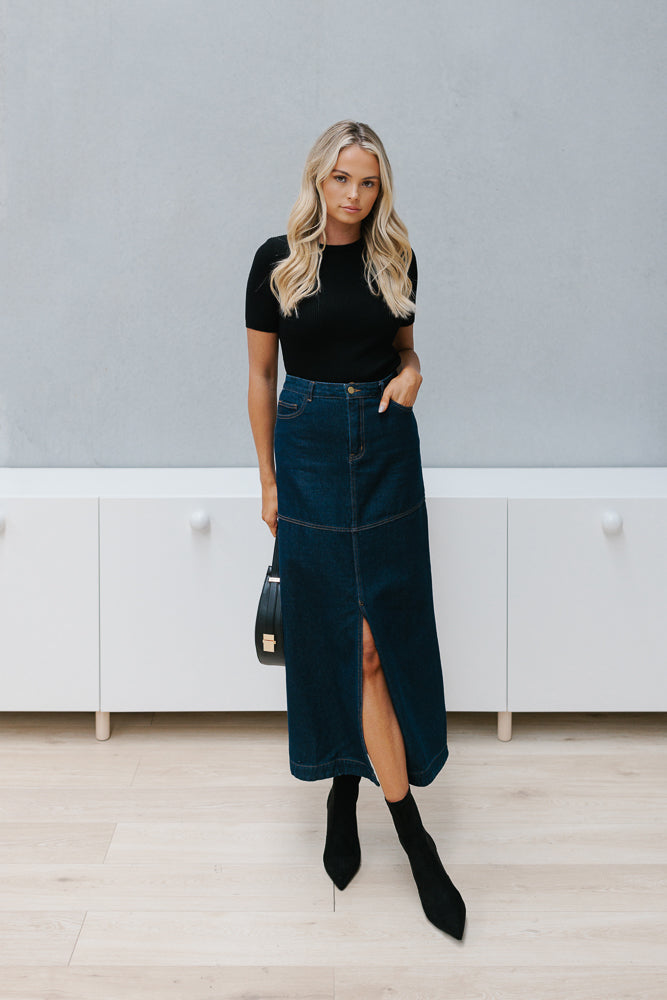 Hayden Skirt Indigo Denim