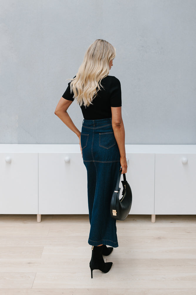 Hayden Skirt Indigo Denim