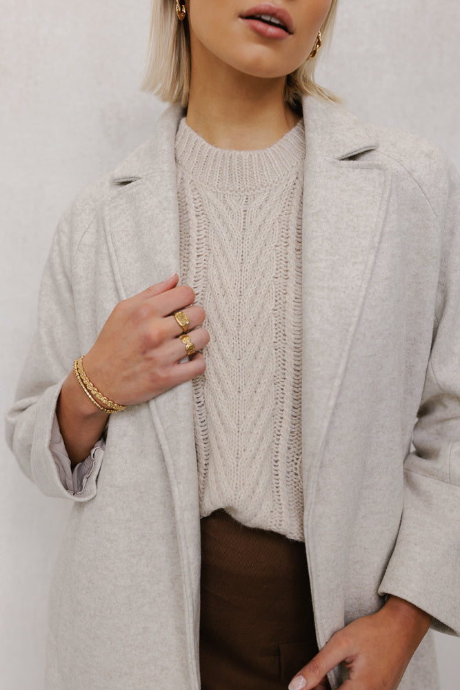 True Knit Vest - Beige