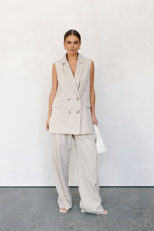 Olas Blazer Vest - Stone