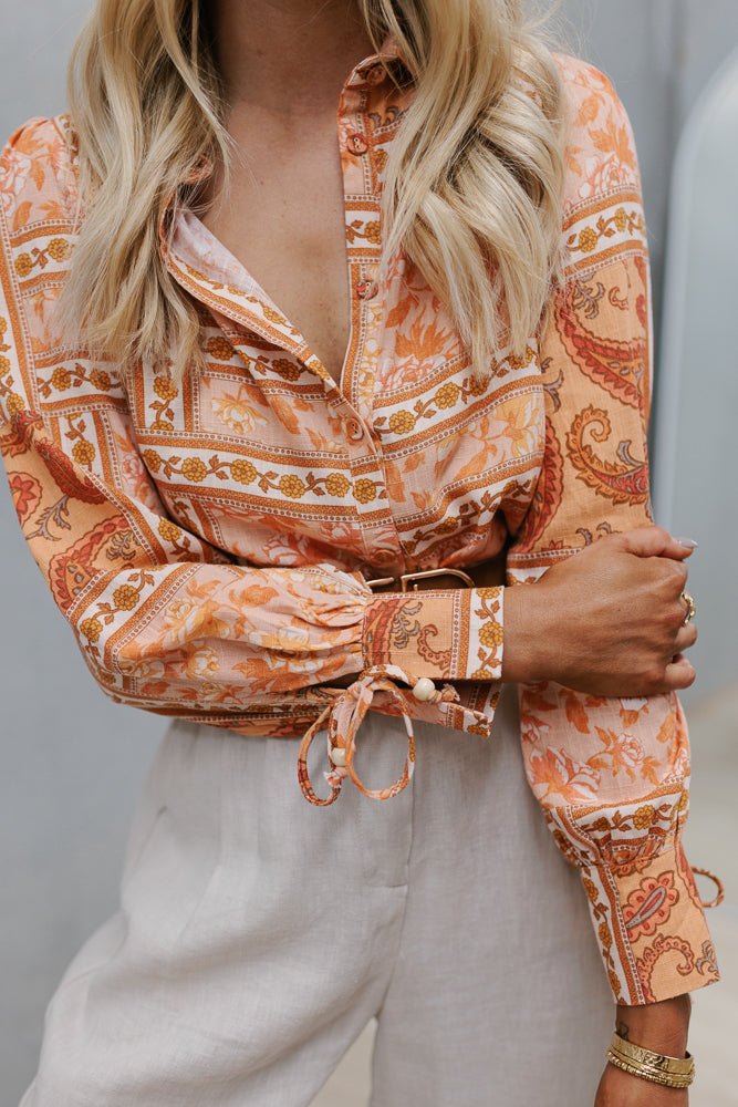 Ciro Shirt - Tangerine Paisley