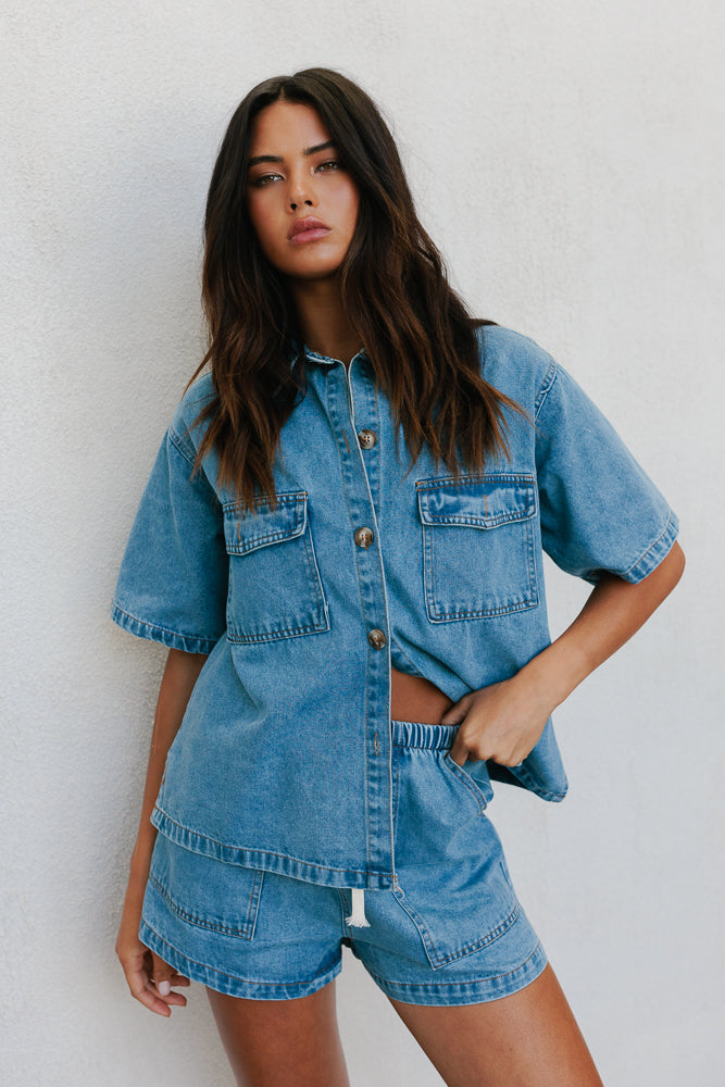 Brittanie Set - Mid Blue Denim