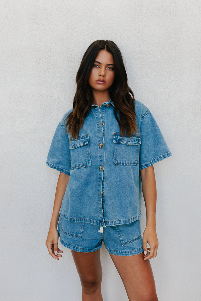 Brittanie Set - Mid Blue Denim