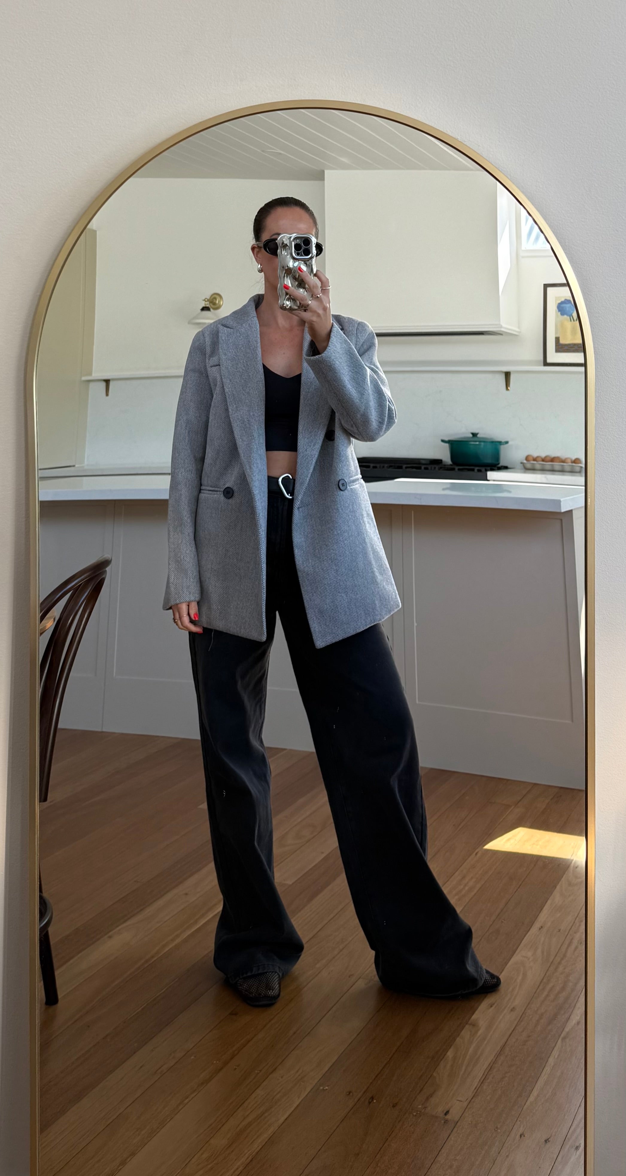 Mila Blazer Charcoal