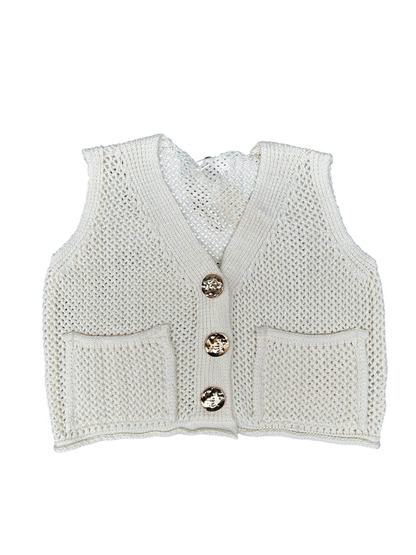 Rielle Knit Vest - Cream