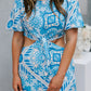 Pina Dress - Blue/Cream Print