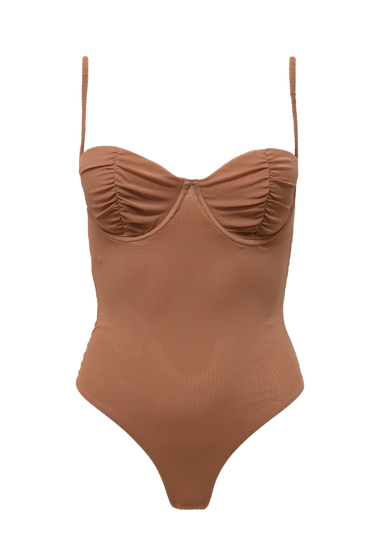 Pip Bodysuit - Caramel Mesh