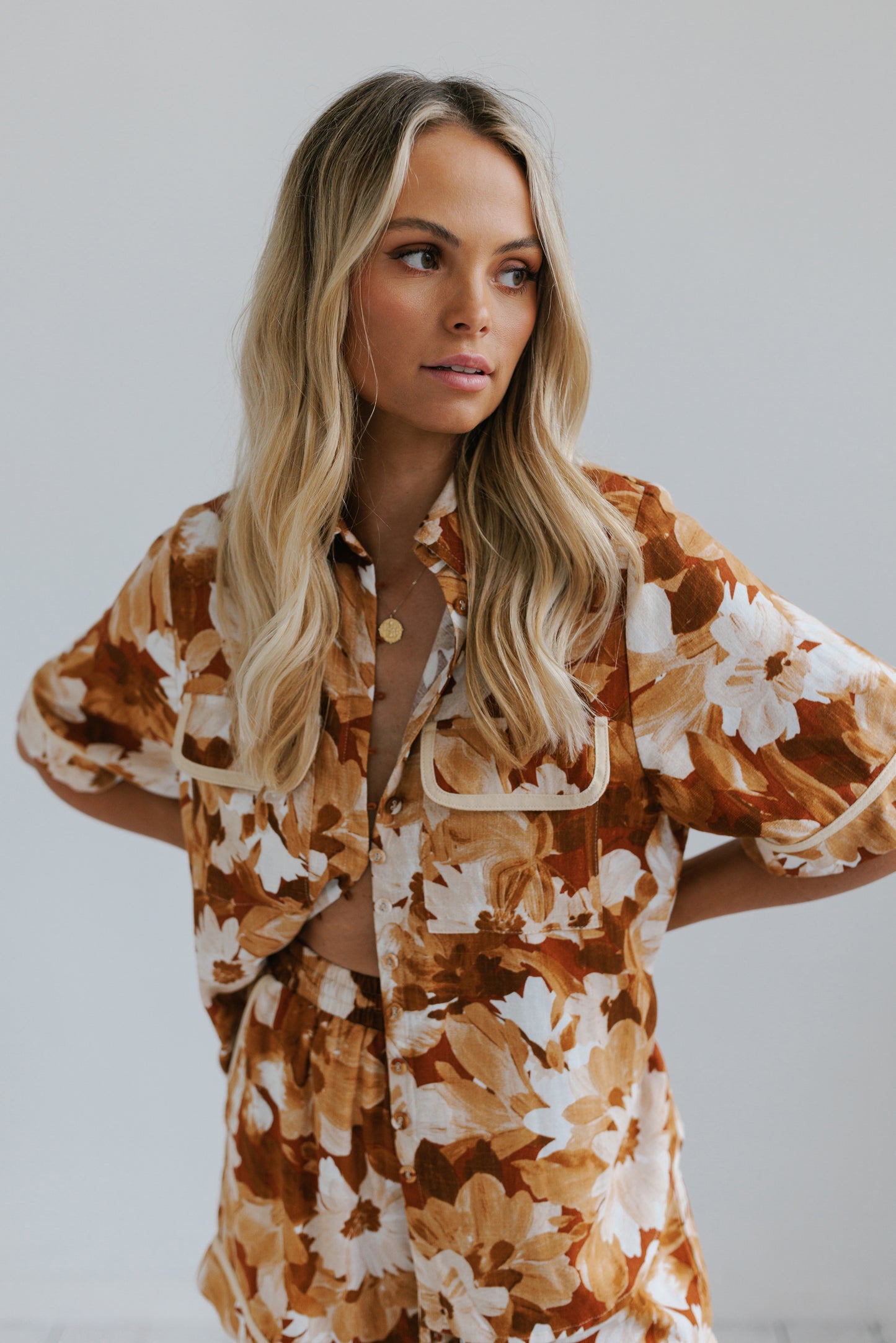 Plover Set - Rust Floral Print