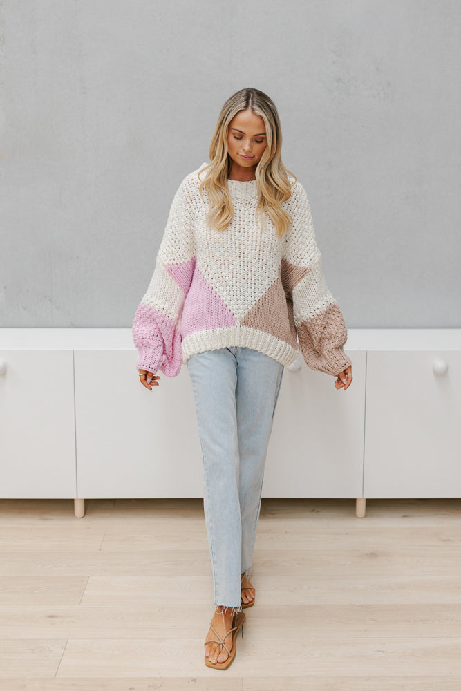 Poet Jumper - Cream/Multi