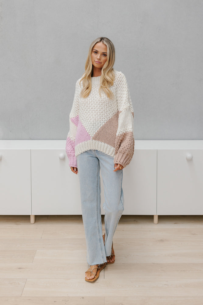 Poet Jumper - Cream/Multi