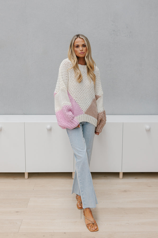 Poet Jumper - Cream/Multi