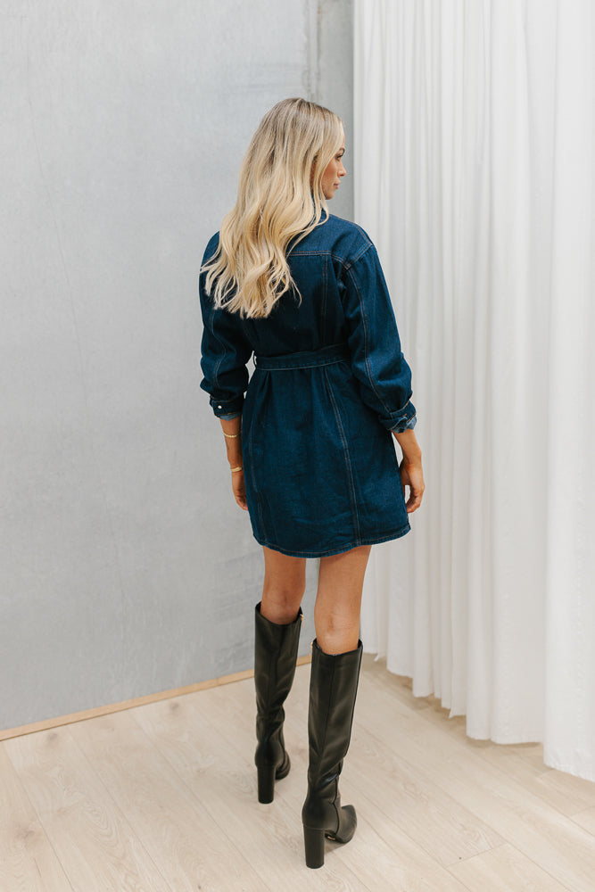 Promise Dress Indigo Denim