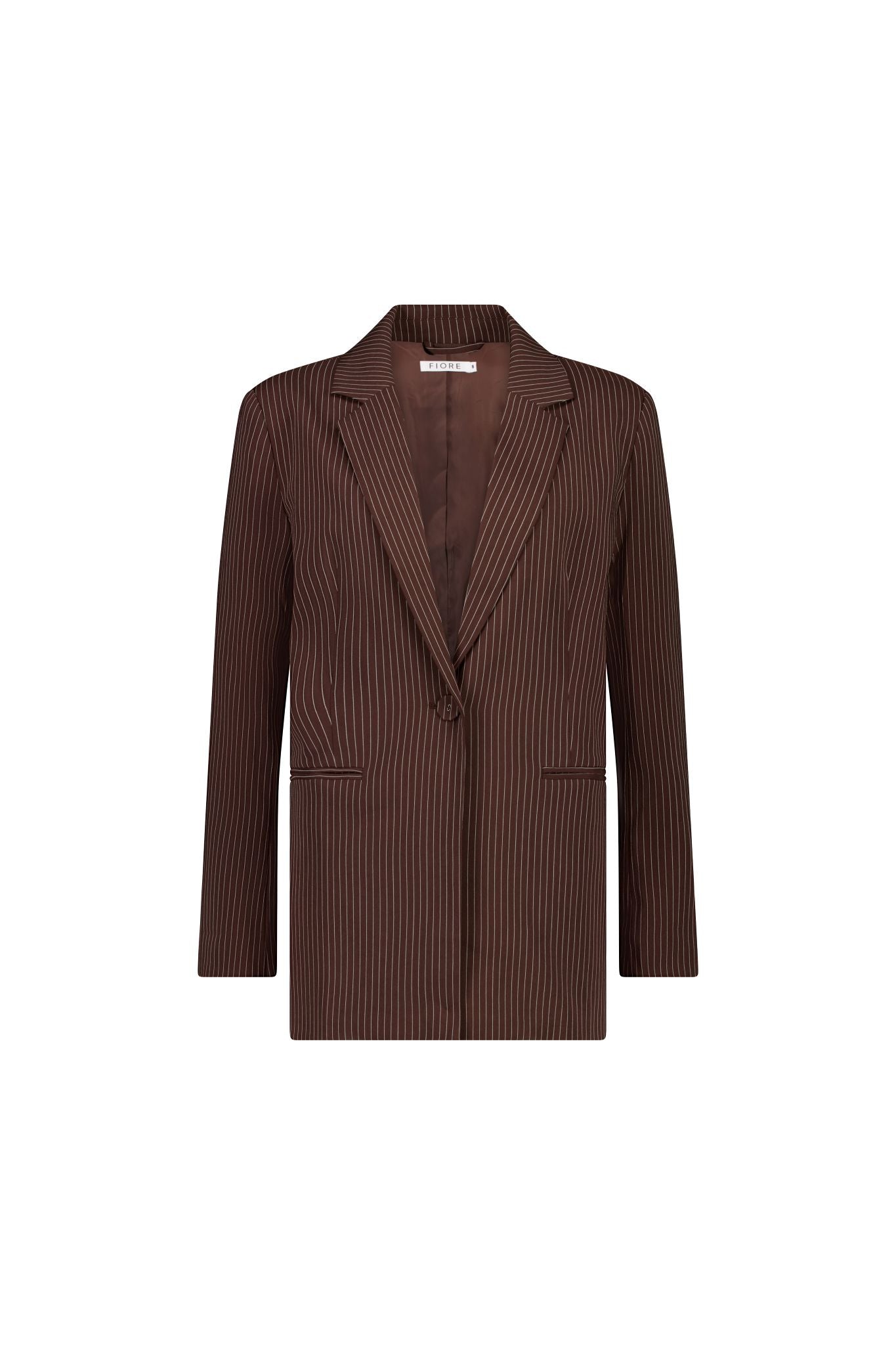 Quade Blazer Chocolate Pinstripe