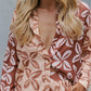 Philly Top - Brown Tropical Print