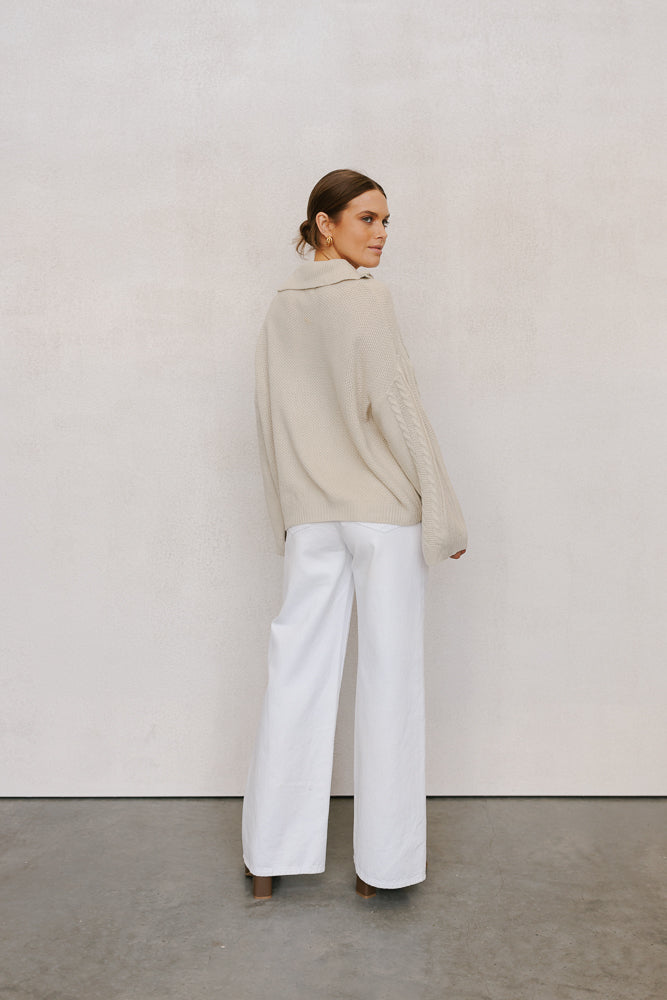 Jasmyn Jeans - White Denim