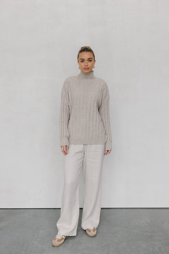 Remi Knit Beige Marle