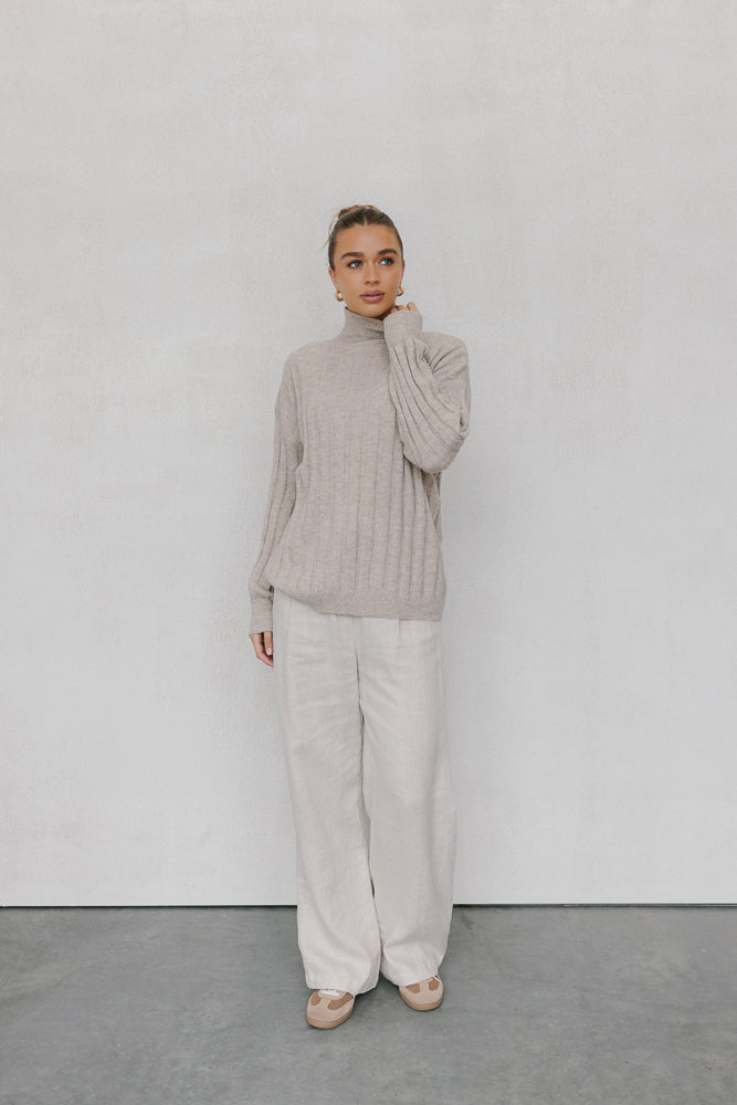 Remi Knit Beige Marle