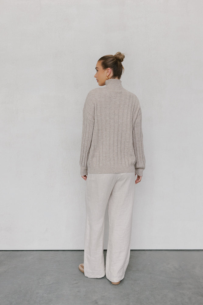 Remi Knit Beige Marle