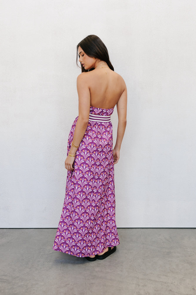 Renoir Dress Bloom Plum Print