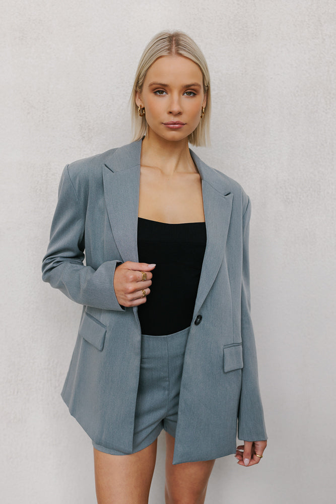 Ryder Boyfriend Blazer Grey