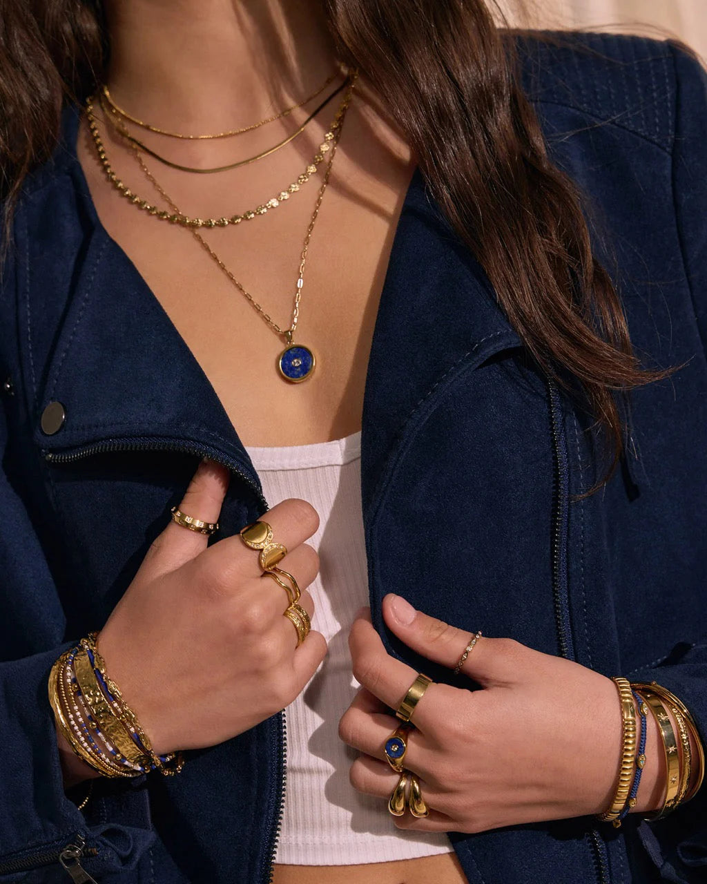 Koda Gold Ring - Lapis
