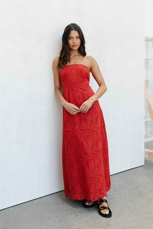 Samantha Maxi Dress - Red