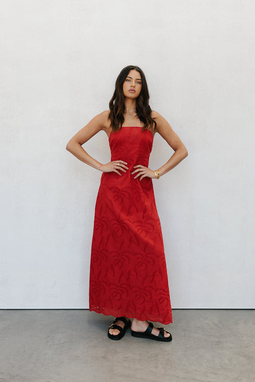 Samantha Maxi Dress - Red