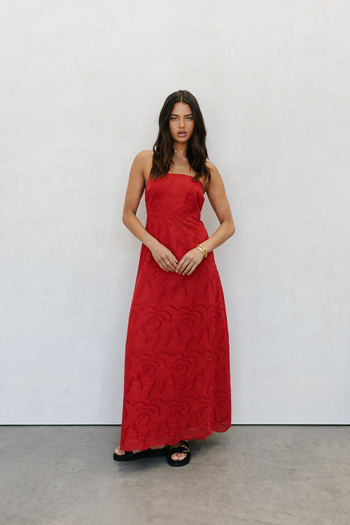 Samantha Maxi Dress - Red