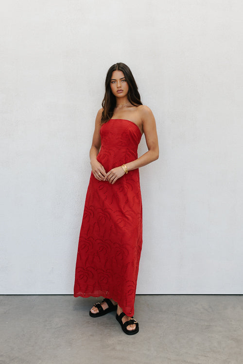 Samantha Maxi Dress - Red