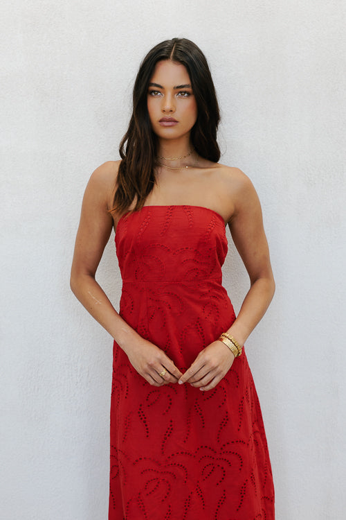Samantha Maxi Dress - Red