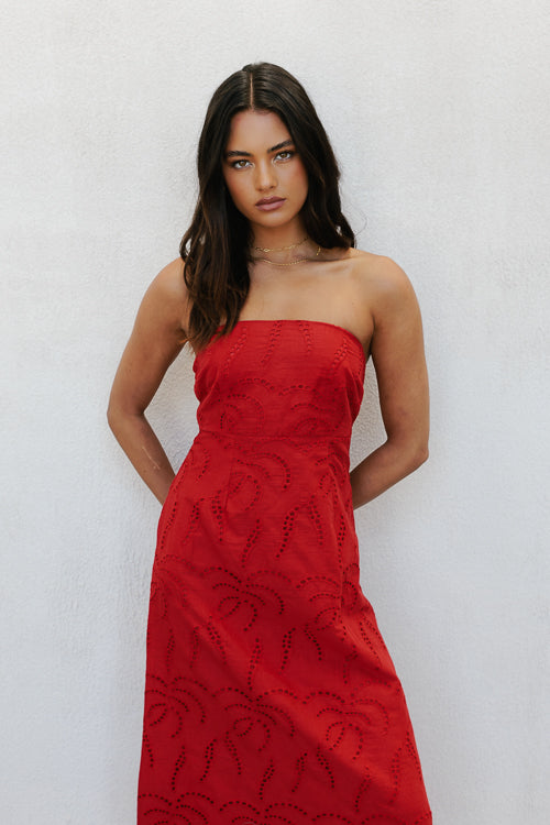 Samantha Maxi Dress - Red